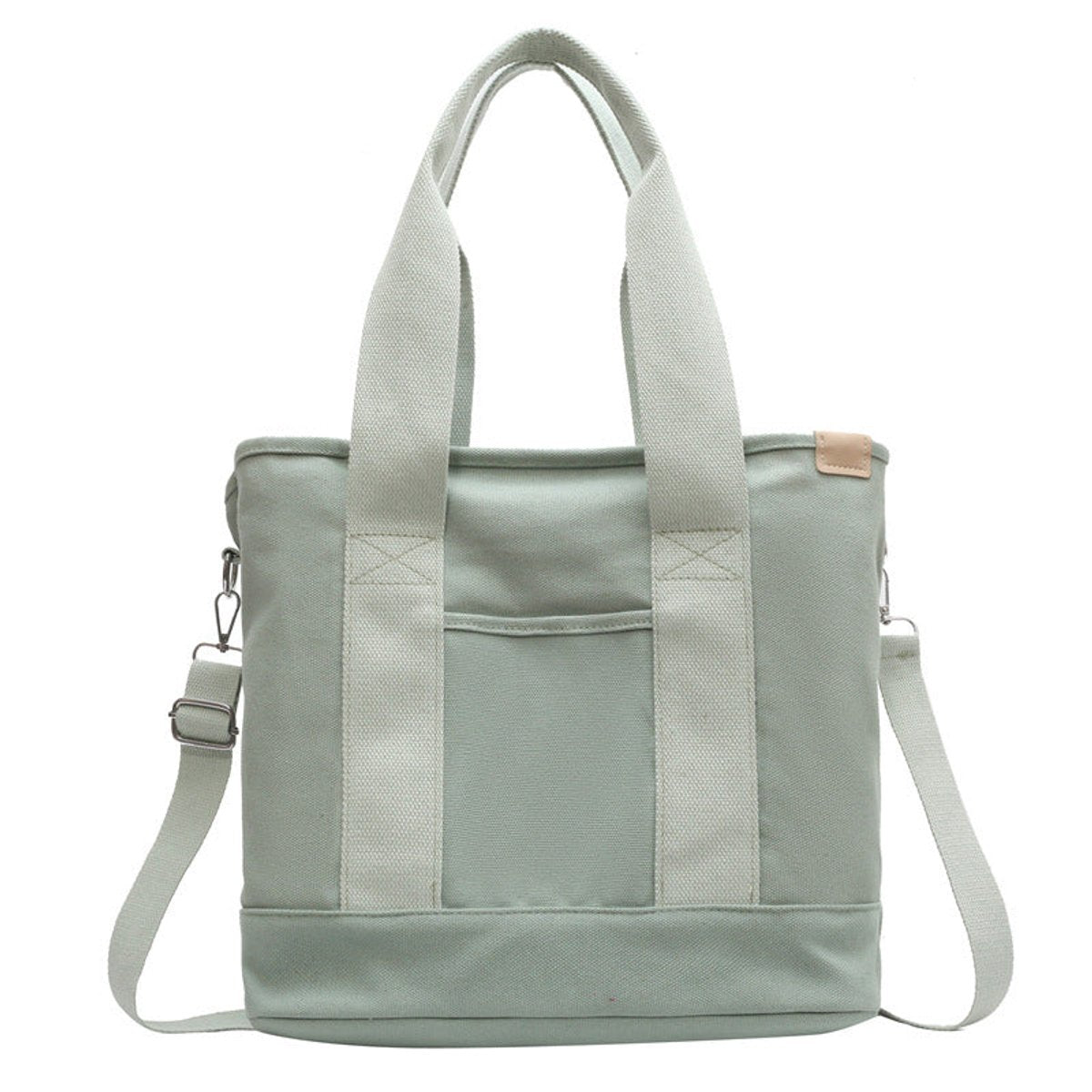 Women's Multifunction Adjustable Crossbody Canvas Tote Bag - Grün