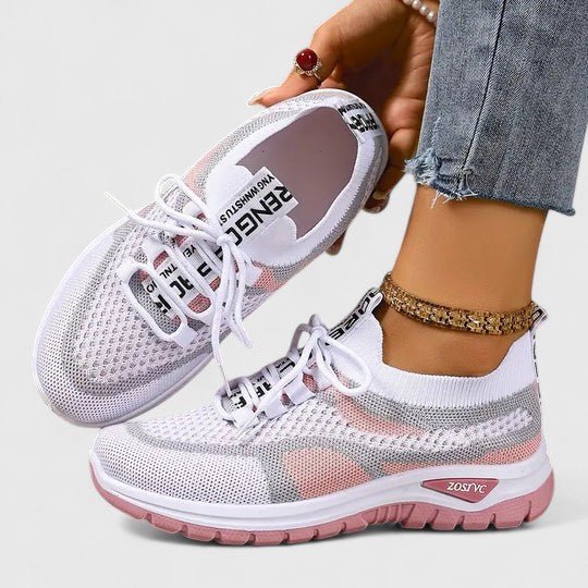 Women's Orthopedic Arch-Support Breathable Mesh Lace-Up Trainers