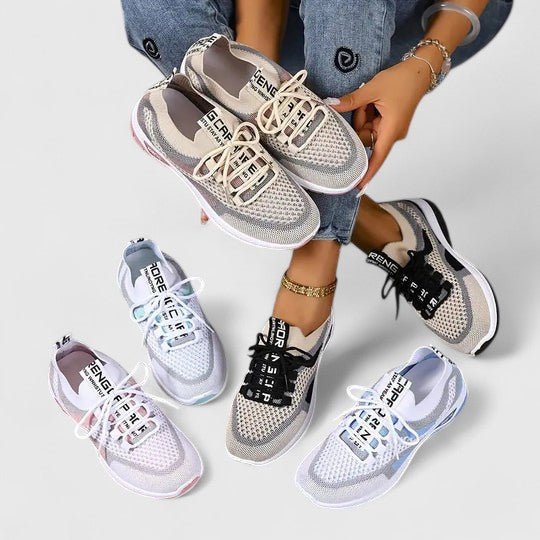 Women's Orthopedic Arch-Support Breathable Mesh Lace-Up Trainers