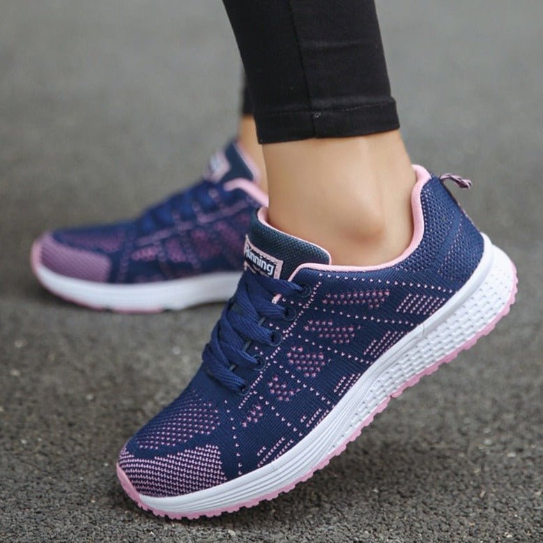 Women's Orthopedic Arch-Support Breathable Mesh Lace-Up Trainers