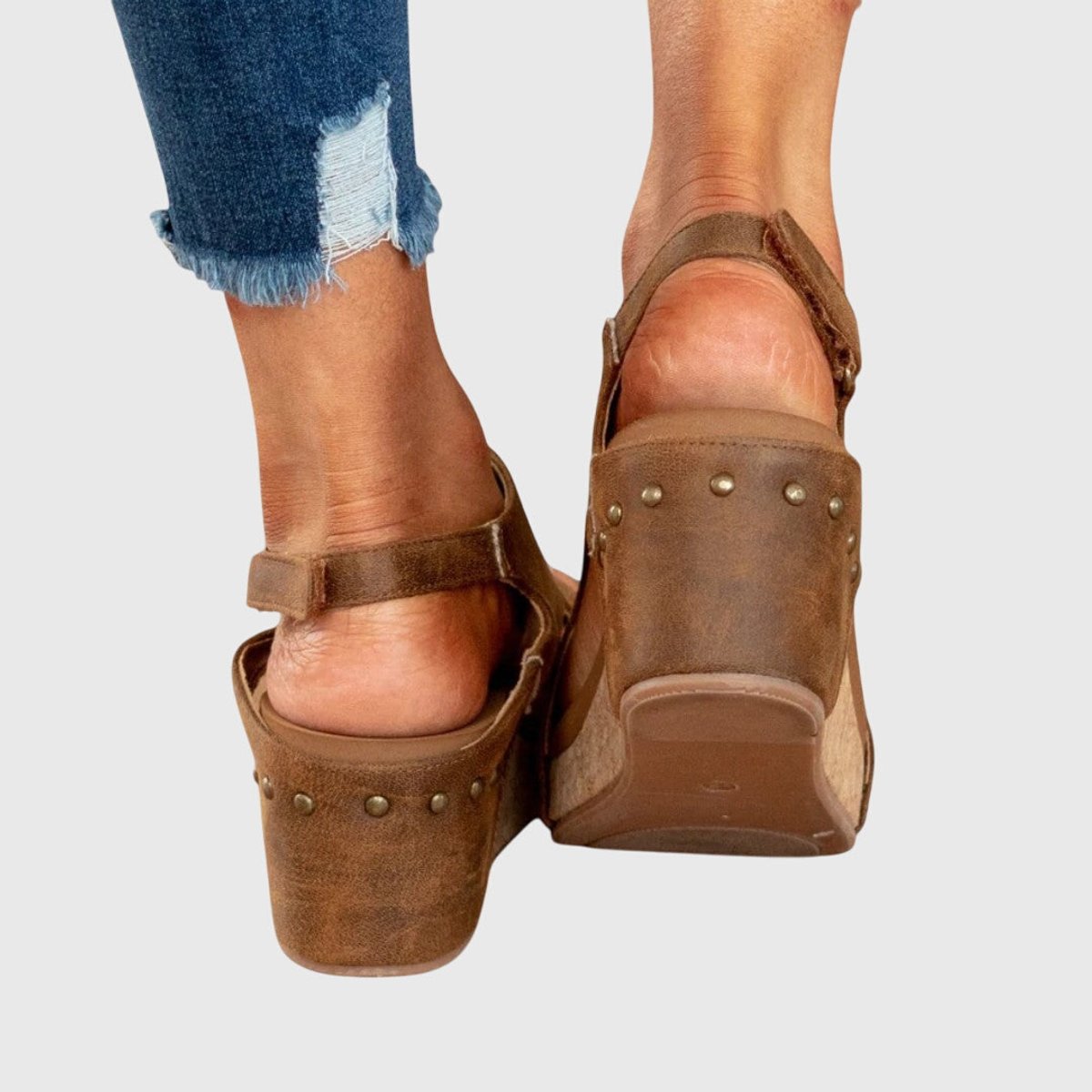 Women's Orthopedic Slingback Cork Wedge Comfortable Sandals