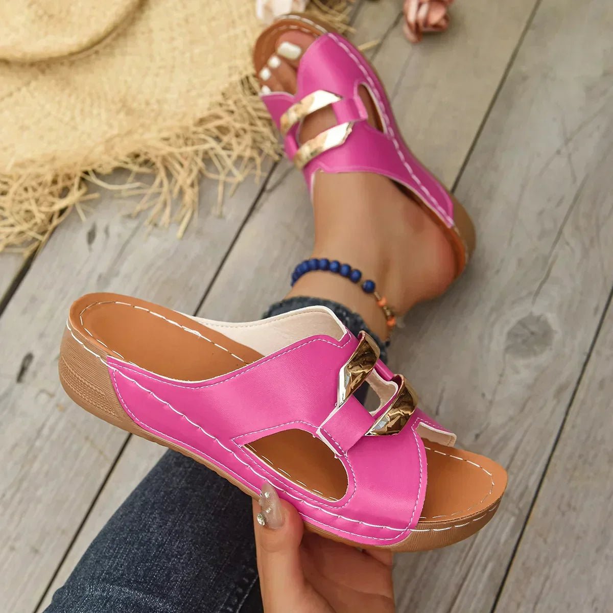Women's Orthopedic Wedge Heel Slip-On Sandals