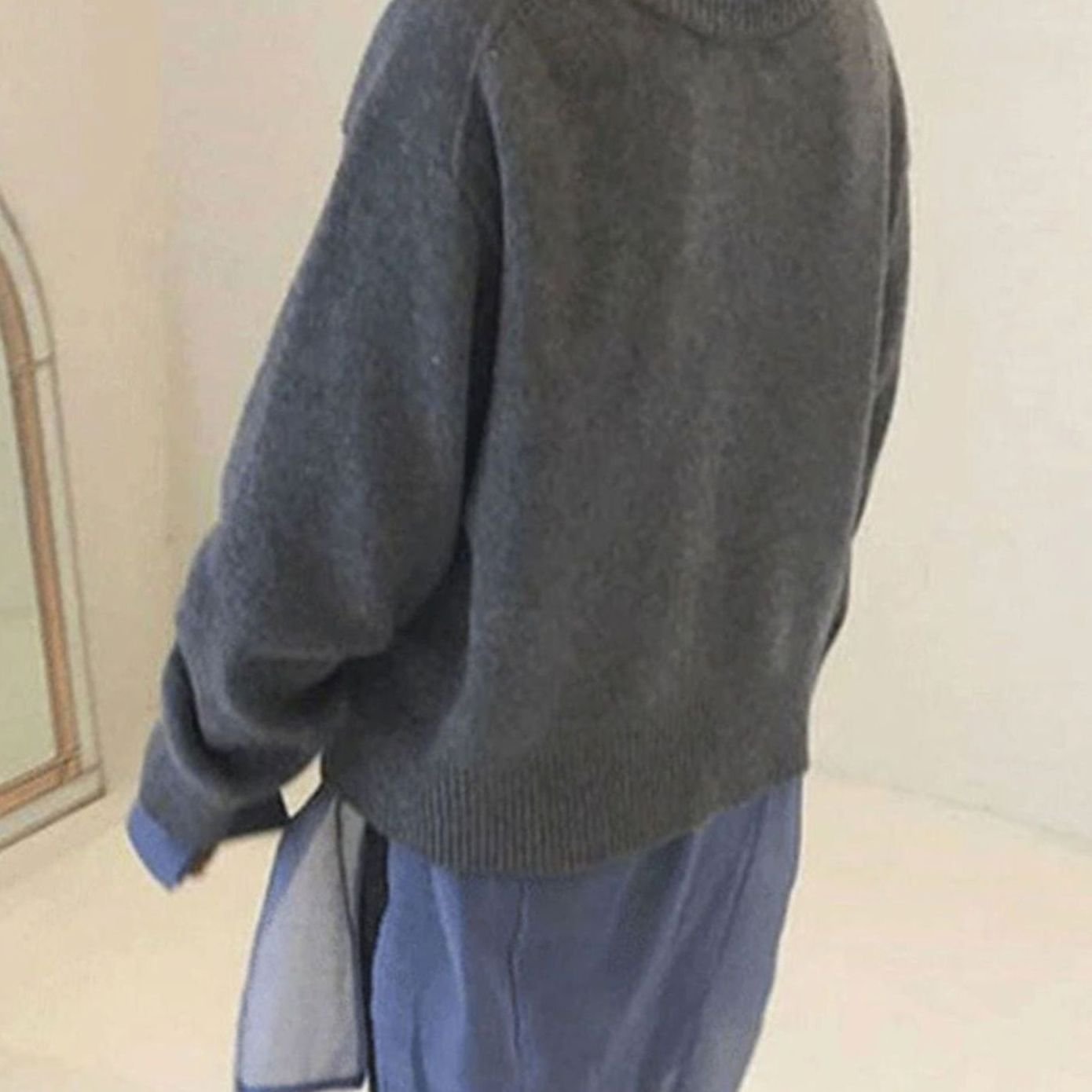 Women's Oversized Chunky Knit Button-Front Cardigan