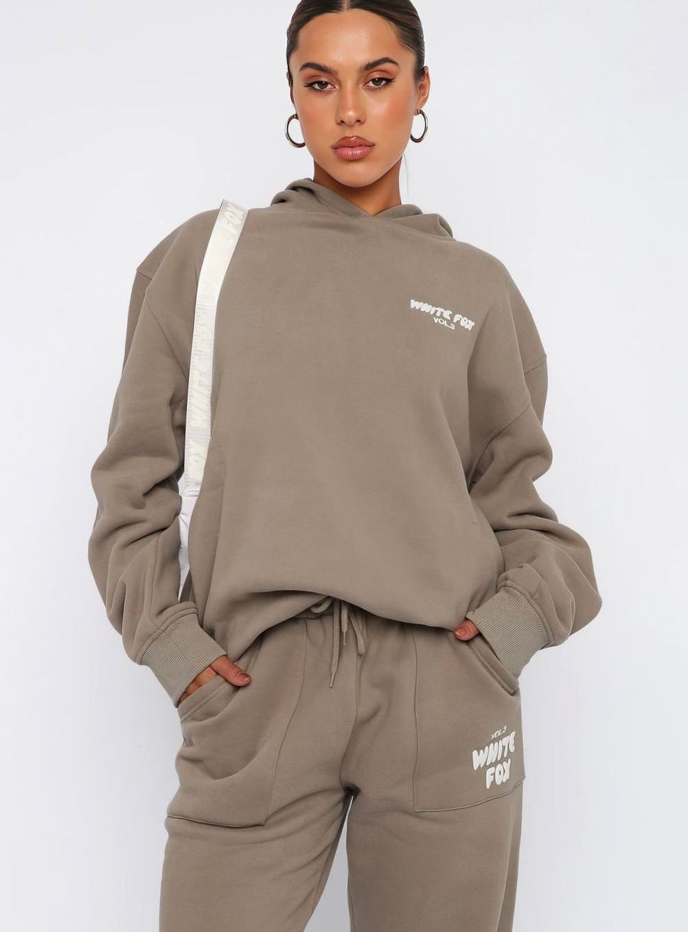 Women's Oversized Fleece Hoodie Jogger Tracksuit Set