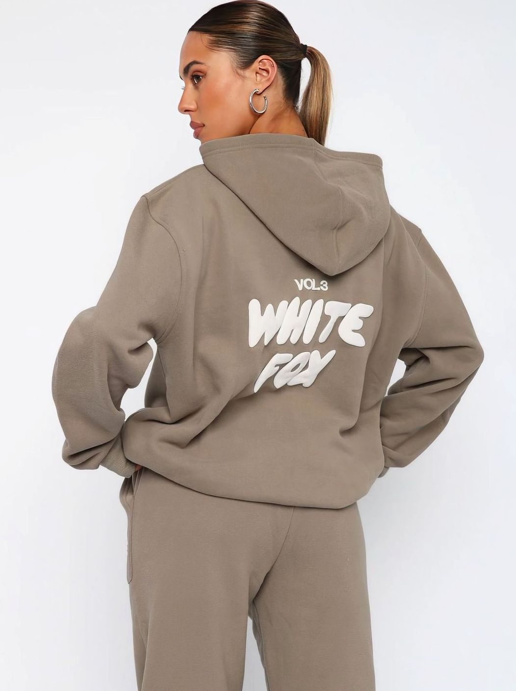Women's Oversized Fleece Hoodie Jogger Tracksuit Set