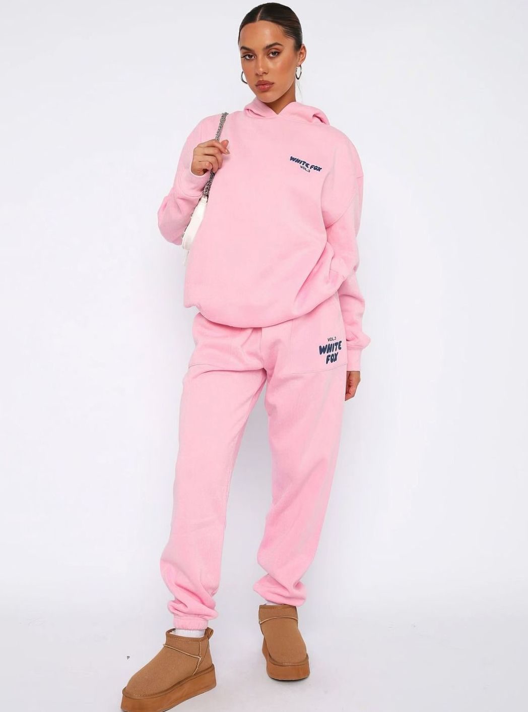 Women's Oversized Fleece Hoodie Jogger Tracksuit Set