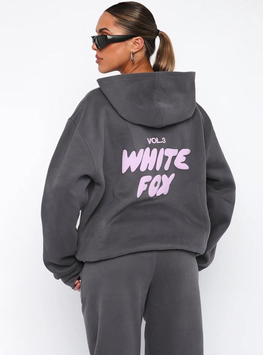 Women's Oversized Fleece Hoodie Jogger Tracksuit Set
