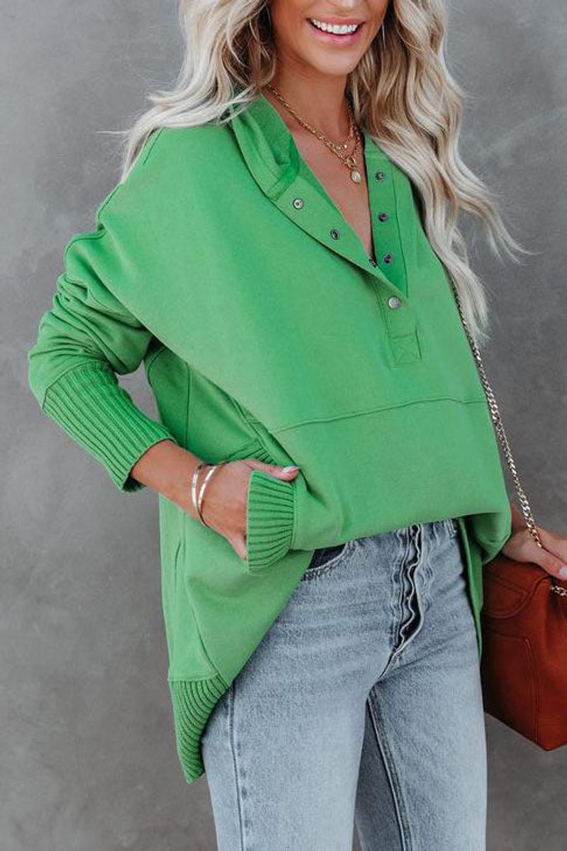 Women's Oversized Hooded Long-Sleeve Drawstring Tunic Top