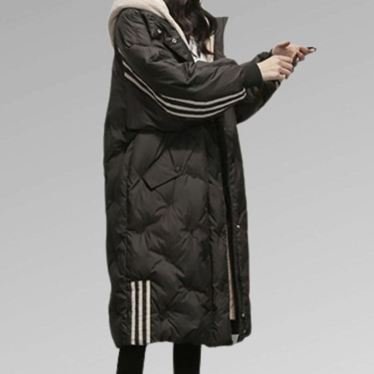 Women's Oversized Long Quilted Hooded Puffer Coat