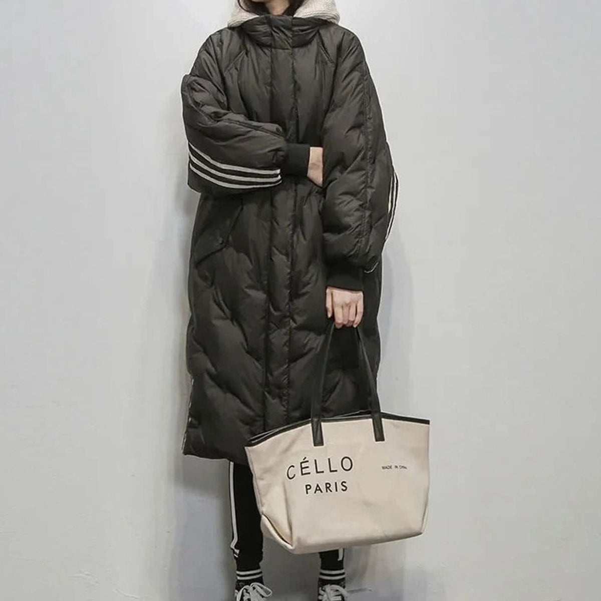 Women's Oversized Long Quilted Hooded Puffer Coat