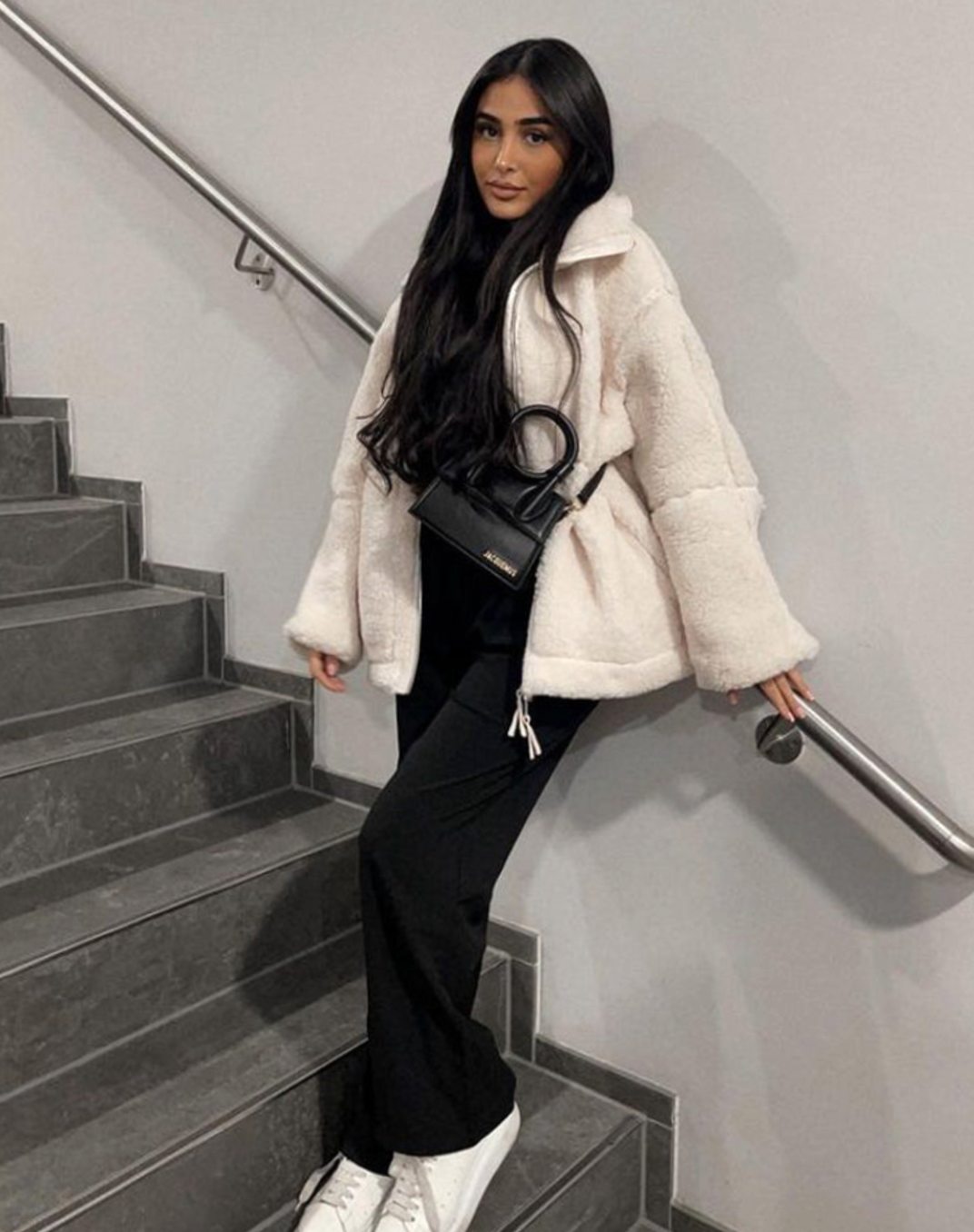 Women's Oversized Teddy Fleece Zip-Up Jacket