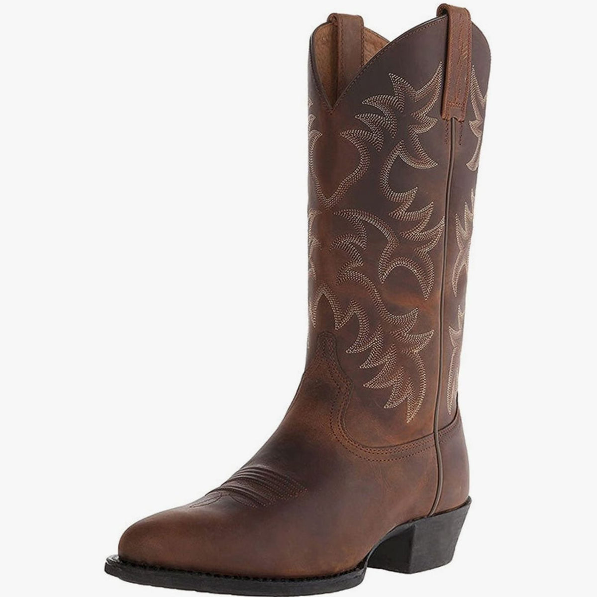 Women's Pointed-Toe Embroidered Leather Cowboy Boots
