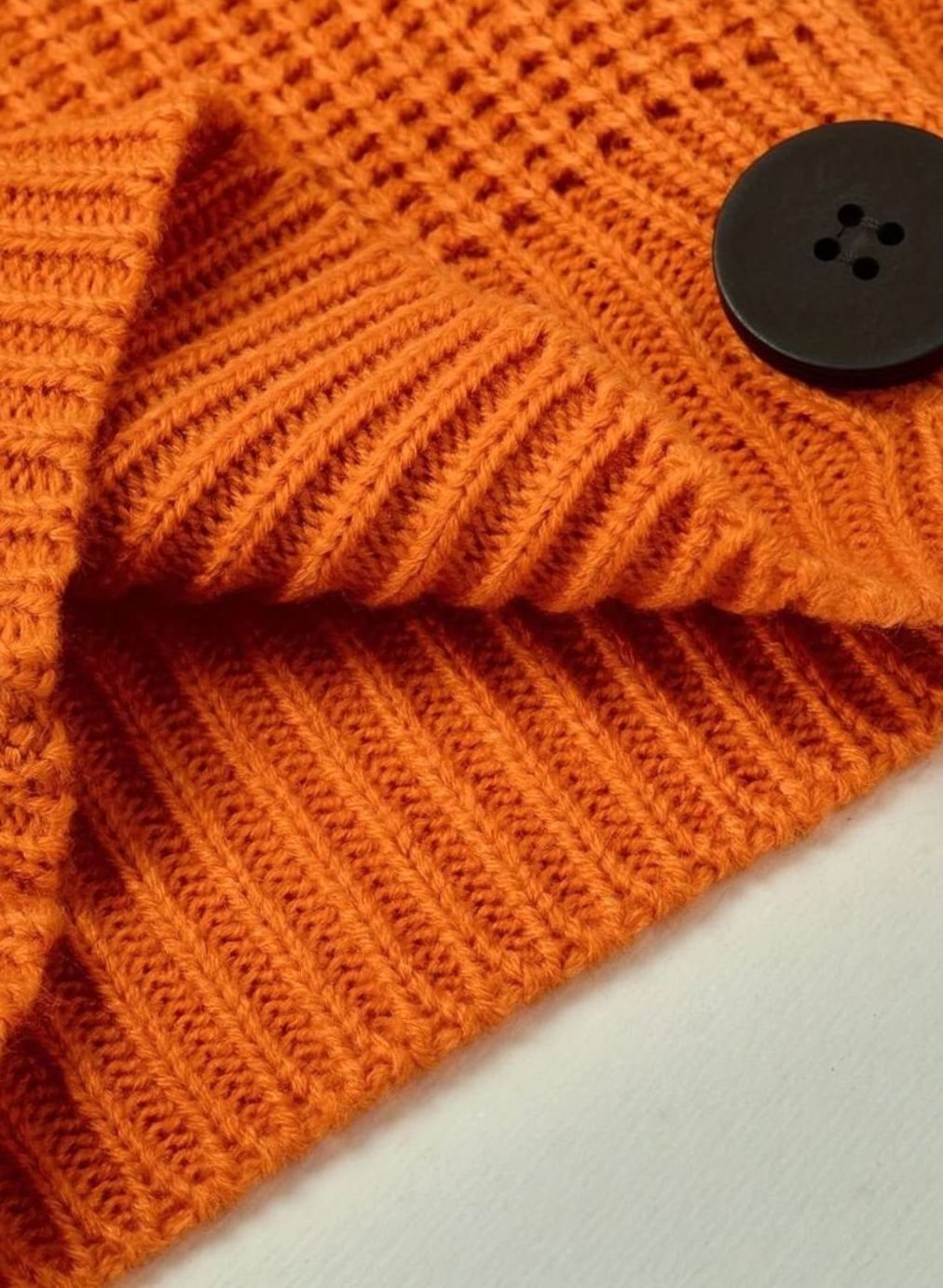 Women's Relaxed-Fit Ribbed Knit Folded-Collar Pullover Jumper