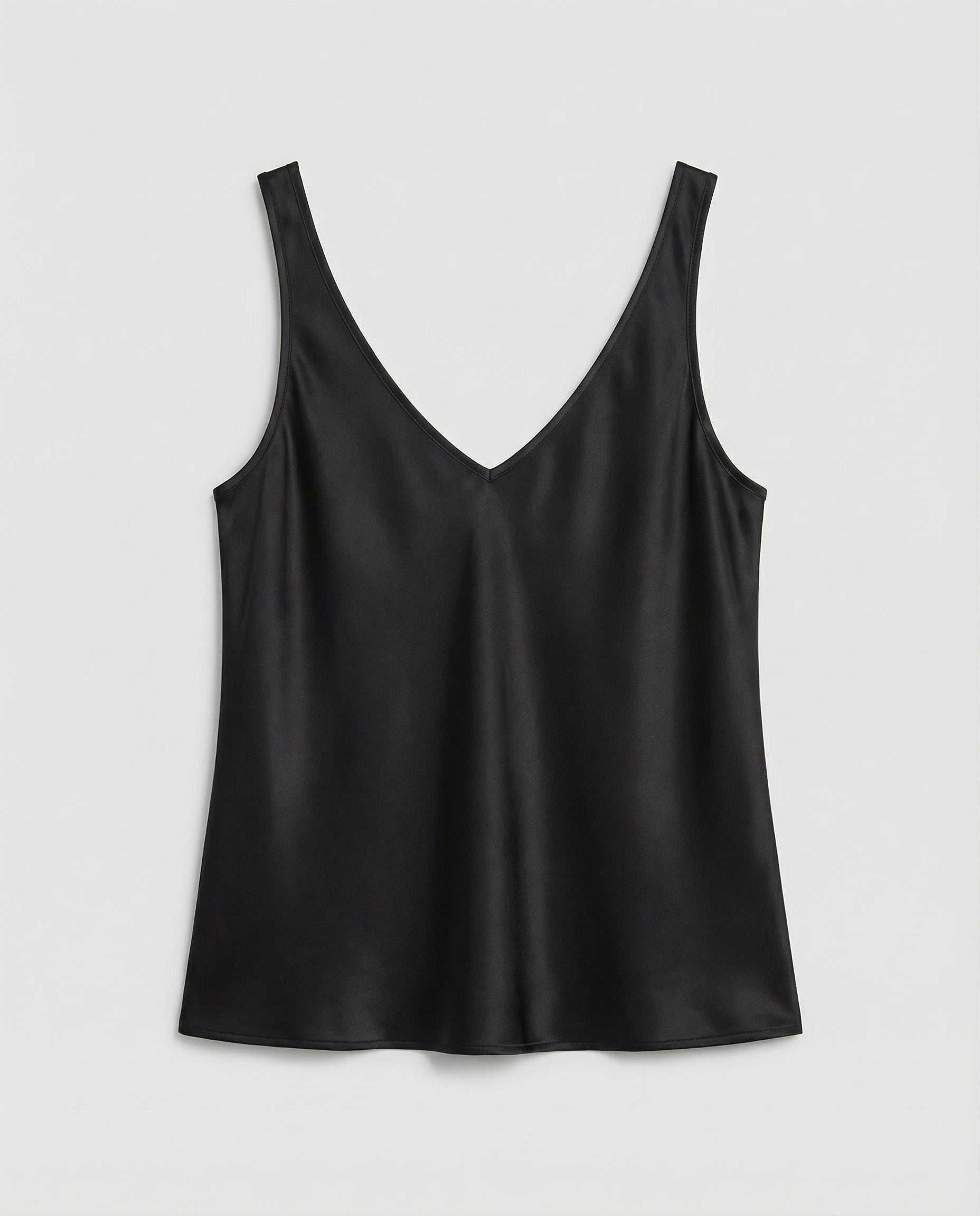 Women's Relaxed-Fit V-Neck Wide-Strap Satin Camisole Top