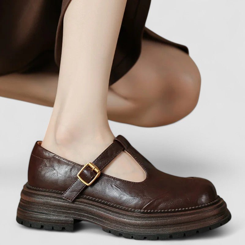 Women's Retro T-Bar Chunky Platform Mary Jane Shoes