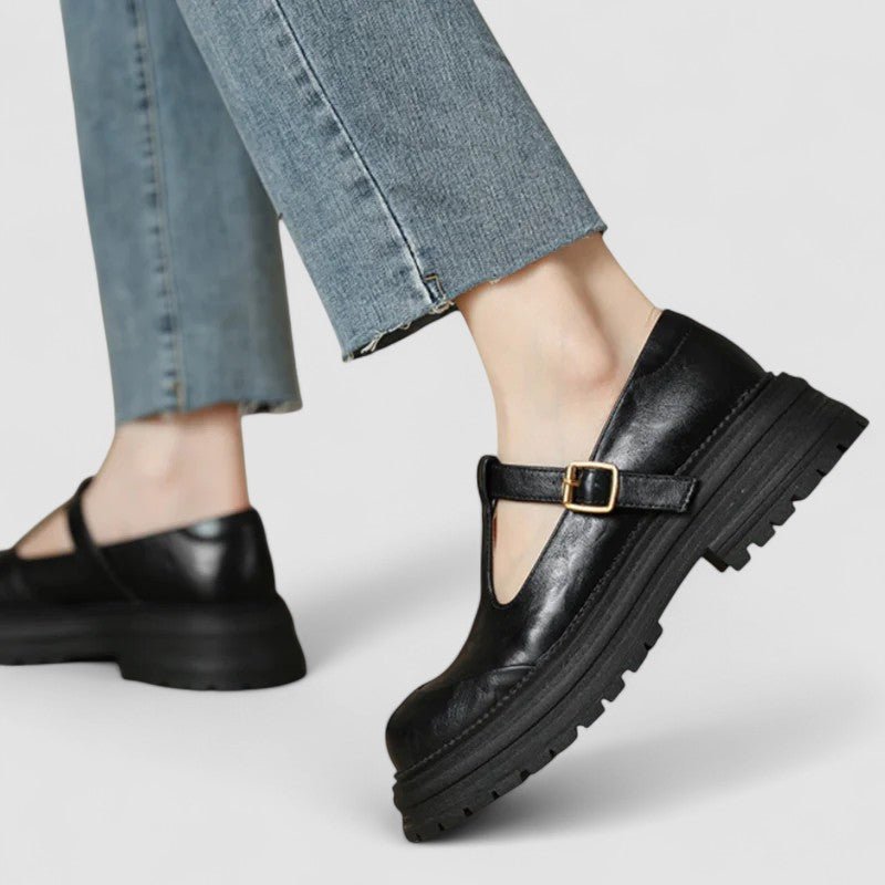 Women's Retro T-Bar Chunky Platform Mary Jane Shoes
