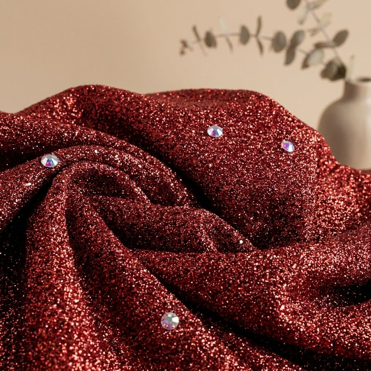 Women's Sequin V-Neck Long-Sleeve Elegant Midi Cocktail Party Dress