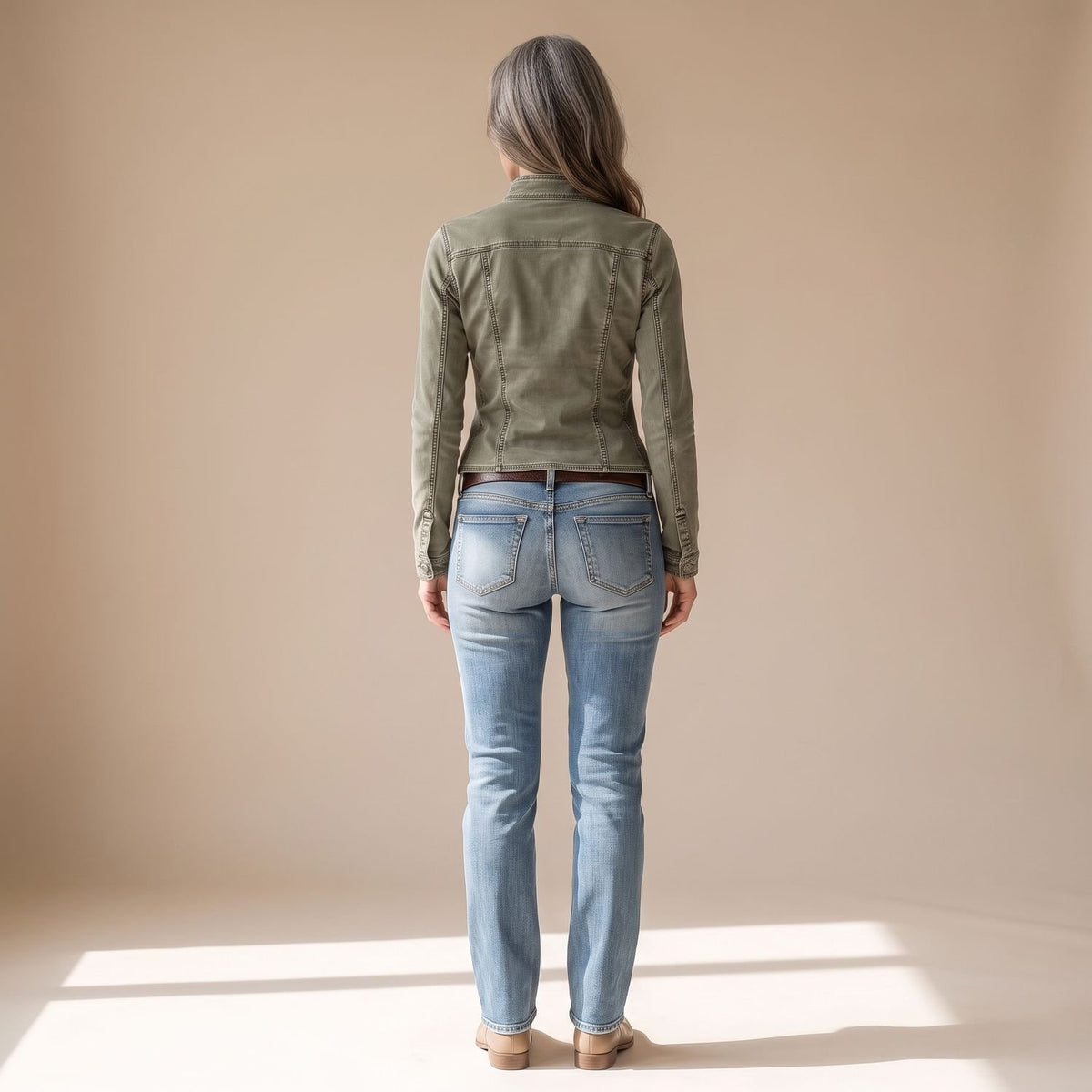 Women's Slim-Fit Western Utility Zip-Up Blouse