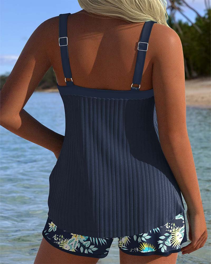 Women's Tummy-Control Sweetheart Tankini Two-Piece Swimsuit