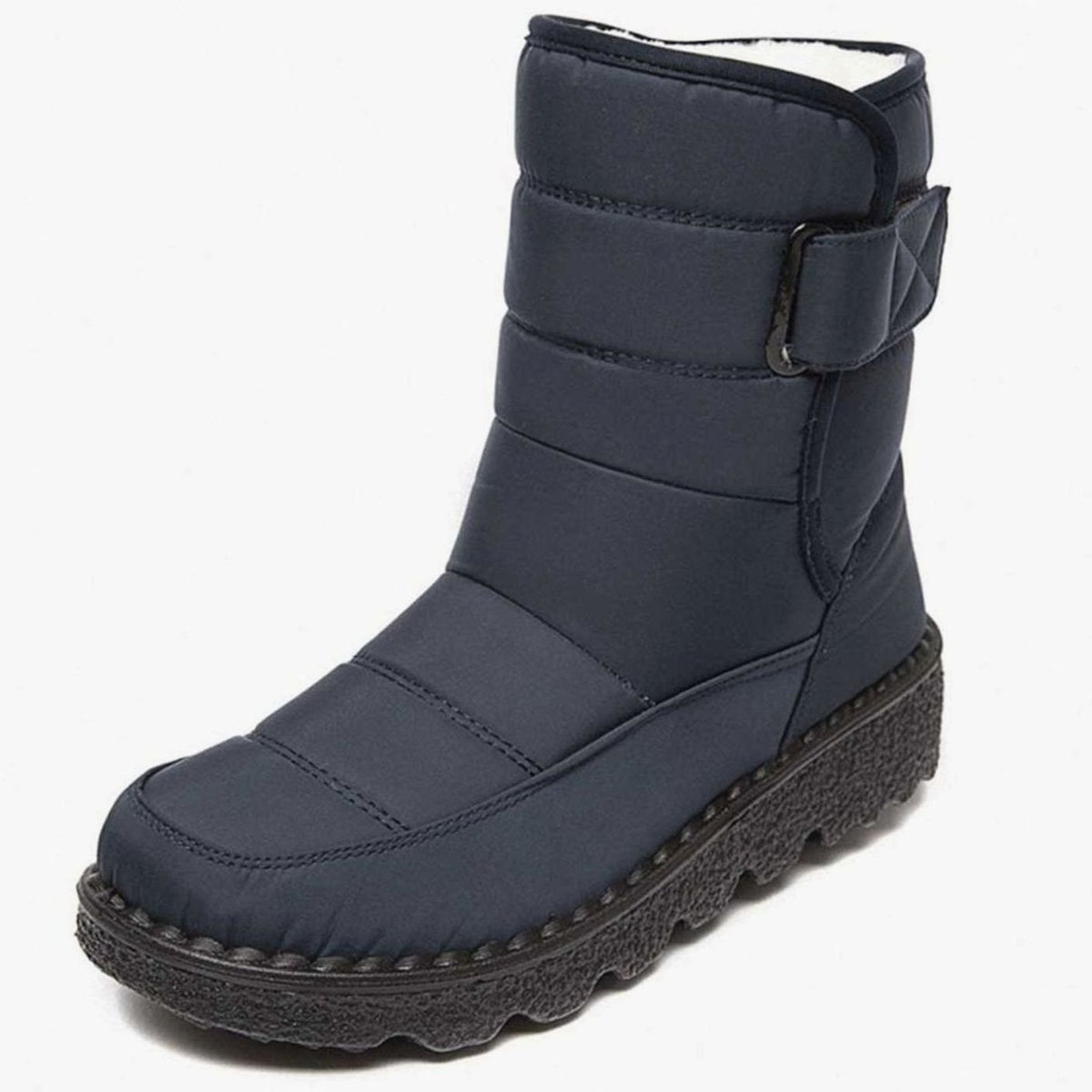 Women's Waterproof Fleece-Lined Anti-Slip Winter Snow Boots - Dark Blue