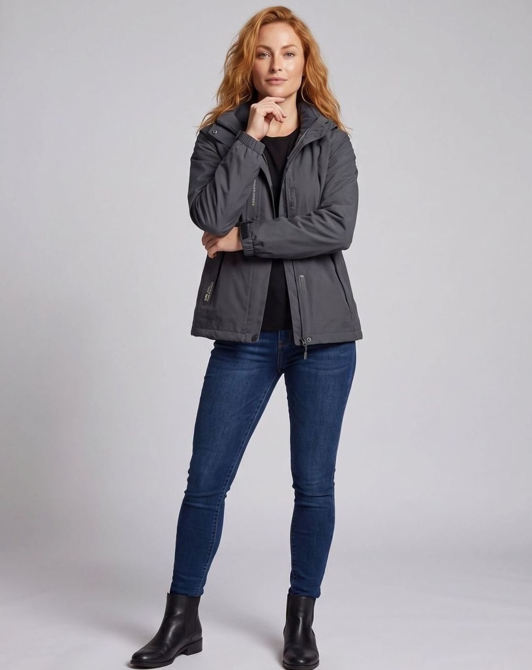 Women's Waterproof Fleece-Lined Hooded Winter Jacket