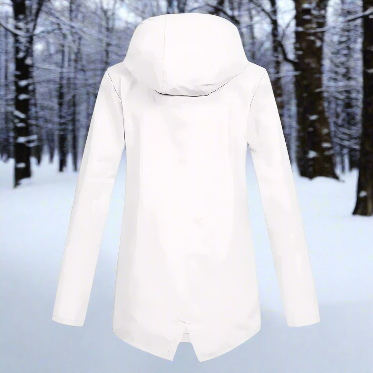 Women's Waterproof Hooded Zip-Up Rain Jacket Adjustable Cuffs