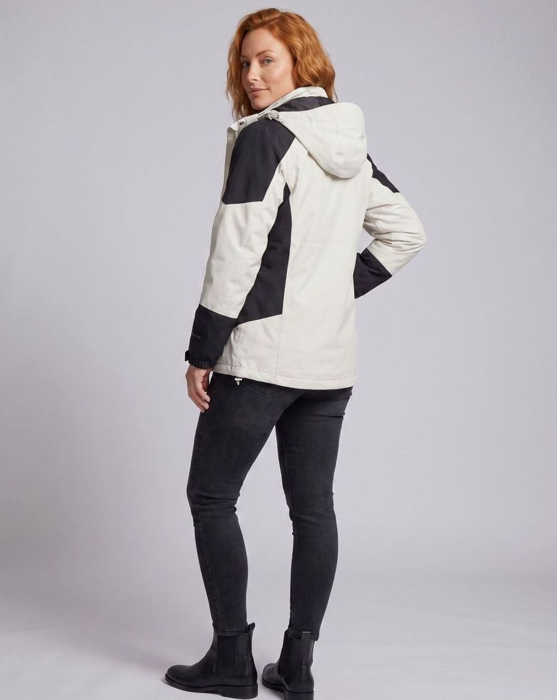 Women's Waterproof Two-Layer Hooded Outdoor Jacket Adjustable Hem