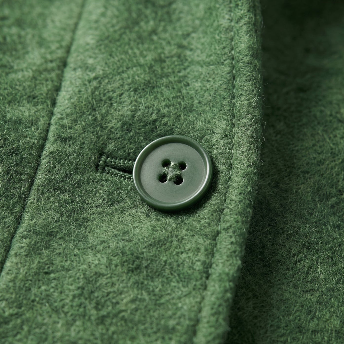 Women's Wool Blend Trench Coat Longline Button-Front Relaxed Fit