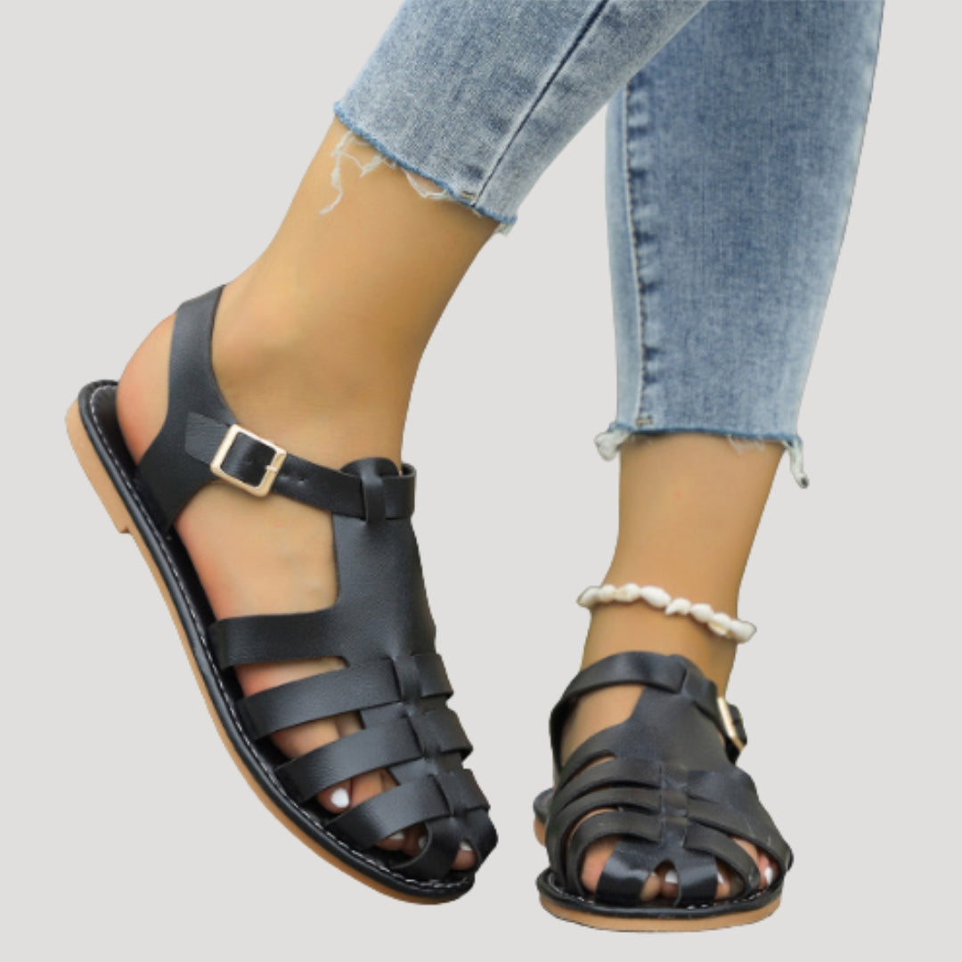 Women's Leather Fisherman Flat Sandals