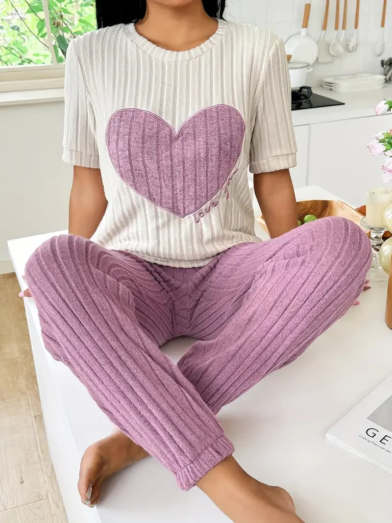 Women's Amore Ribbed Loungewear Set