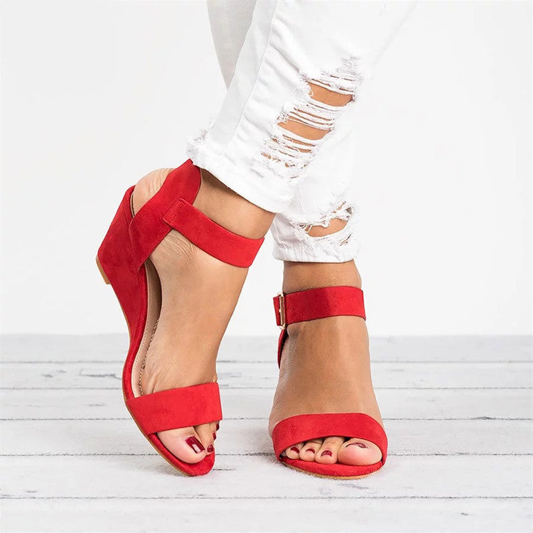 Women's Spring Ankle-Strap Wedge Sandals