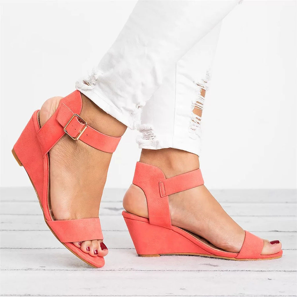 Women's Spring Ankle-Strap Wedge Sandals