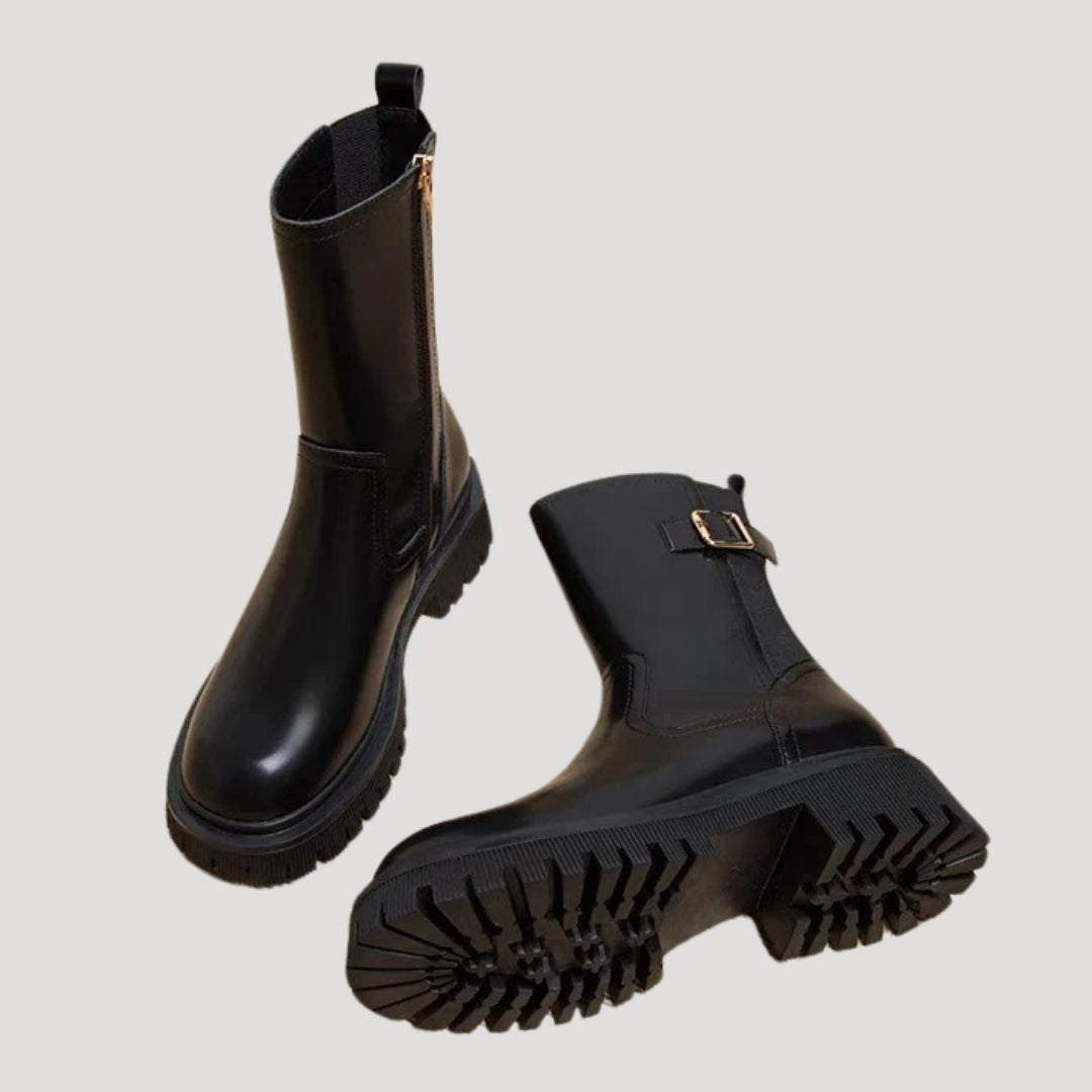 Women's Spring Chunky Mid-Calf Boots