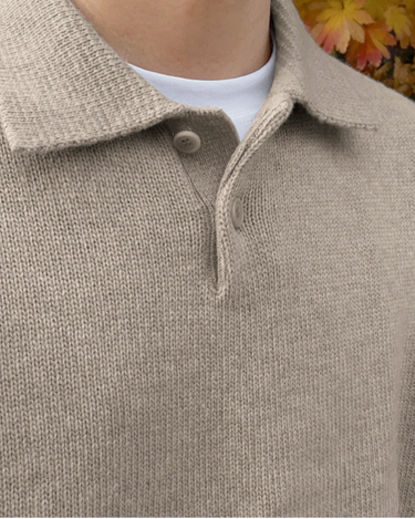 Men’s Renzo Polo Sweater – Relaxed Minimalist Knit