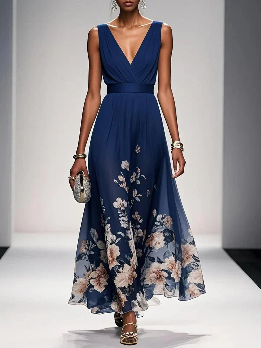 Women's Floral Print Wedding Guest Dress