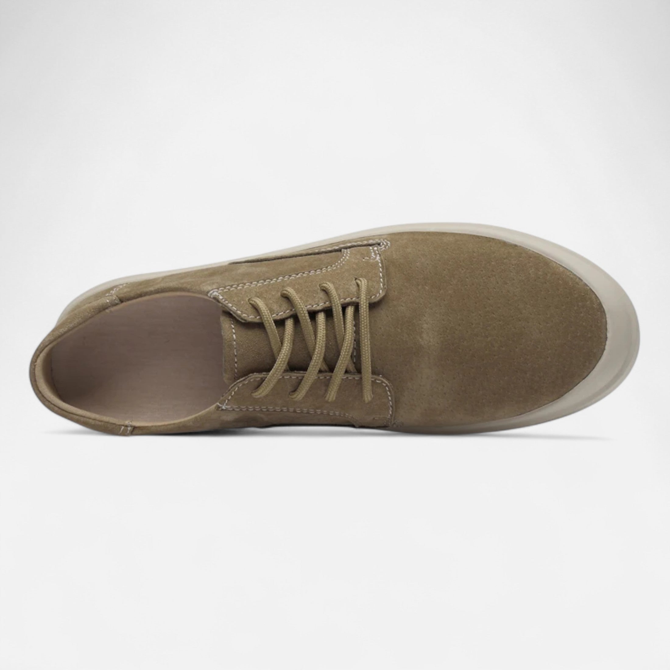 Men’s Suede Texture Casual Sneakers - Lace-Up Low Top Flat Sole Shoes