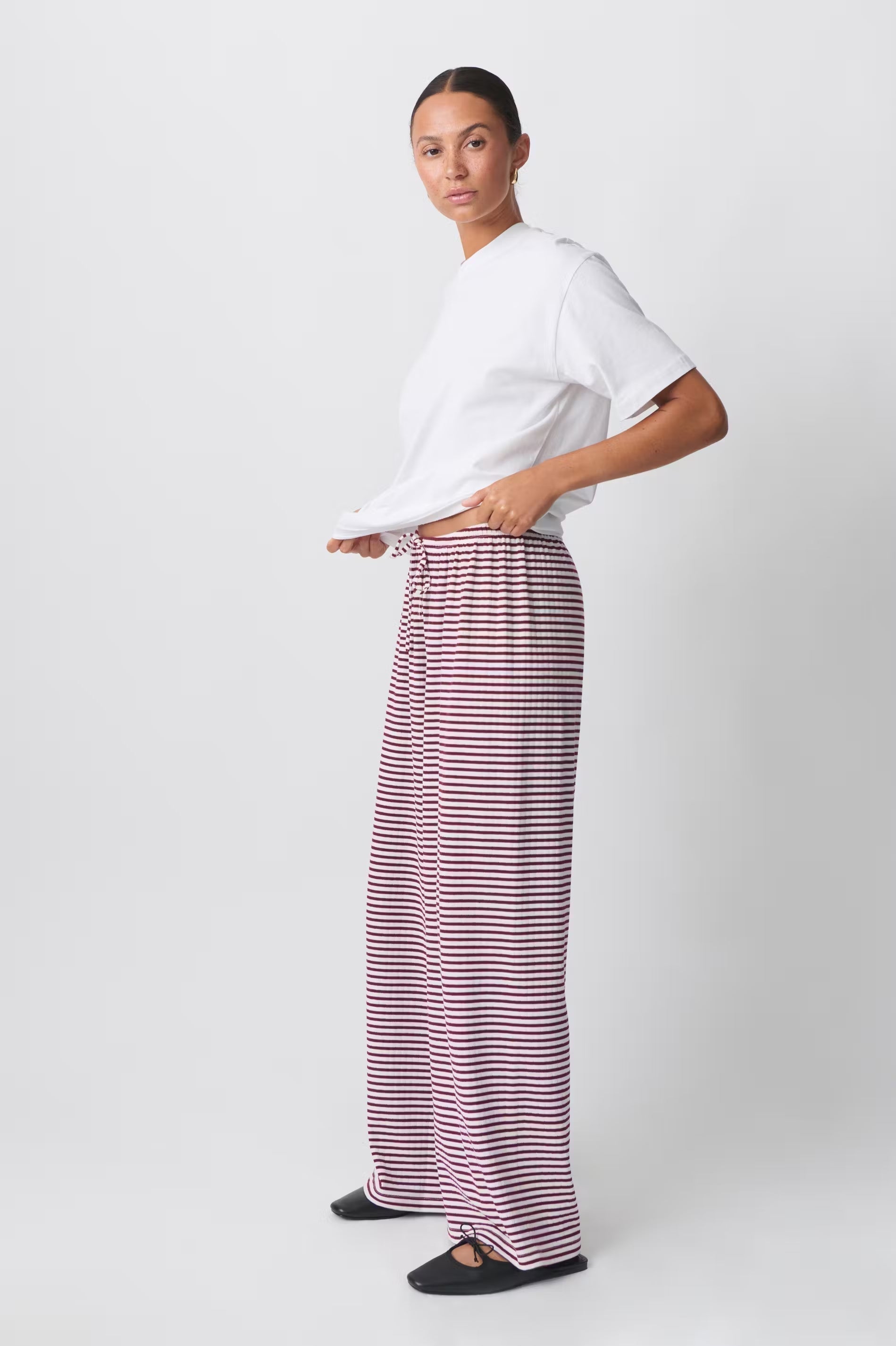 Ava Women's Spring Striped Relaxed Pants