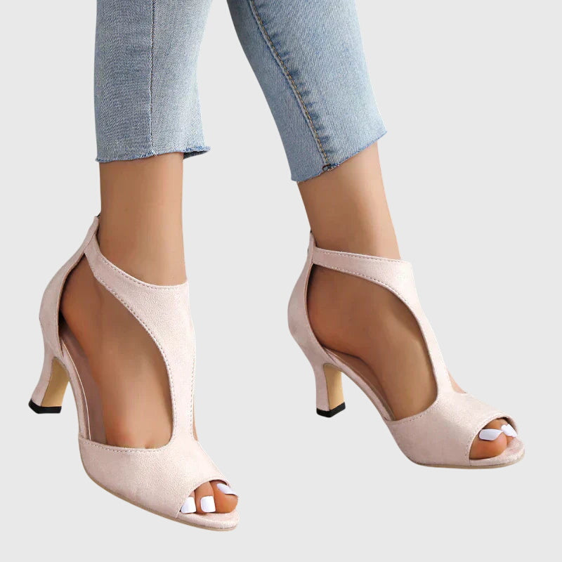 Women's Spring Cutout Open-Toe Heels