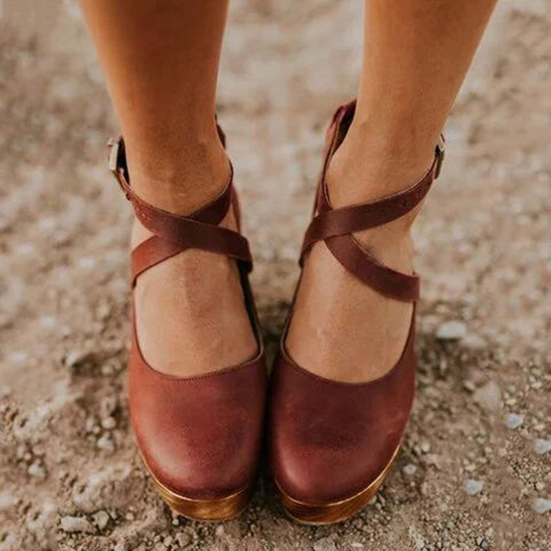 Women's Elegant Closed-Toe Wedge Heels