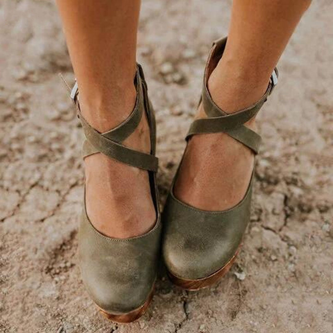 Women's Elegant Closed-Toe Wedge Heels