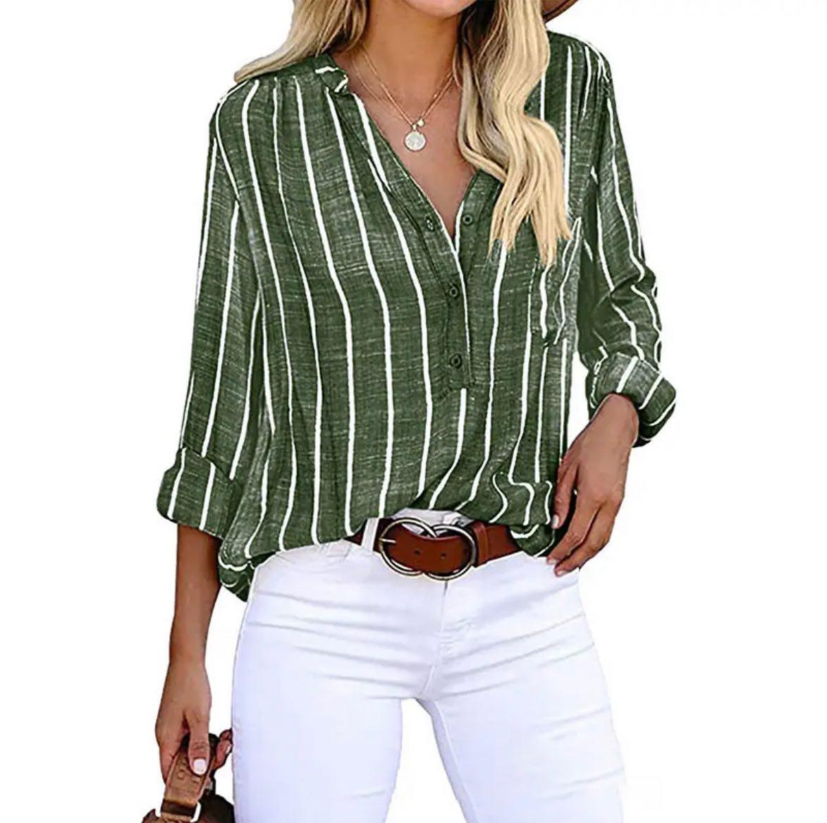 Women's Summer Striped Casual Blouse
