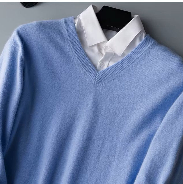Men’s Classic V-Neck Sweater - Refined Everyday Knit