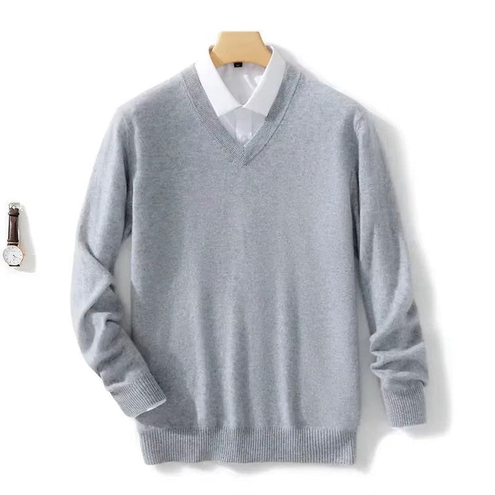 Men’s Classic V-Neck Sweater - Refined Everyday Knit