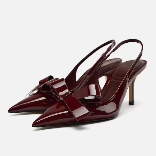 April - Bow Slingback Heels