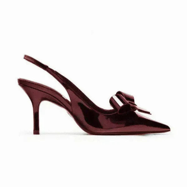 April - Bow Slingback Heels