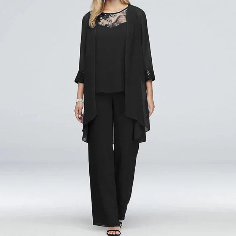 Women's Tailored Three-Piece Spring Suit With Blazer, Vest and Trousers