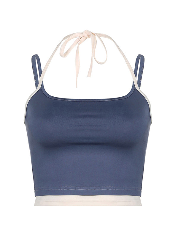 Women's Vintage Contrast-Trim Mock Two-Piece Camisole