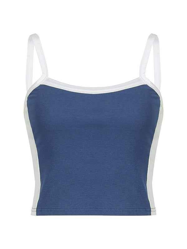Women’s Vintage Crop Cami Top - Contrast Stripe
