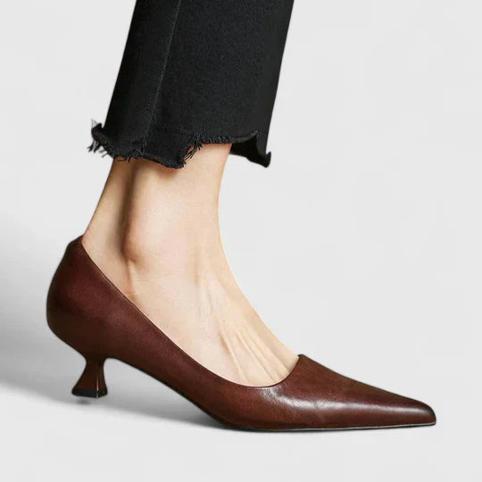Women's Classic Pointed-Toe Low Heel Pumps