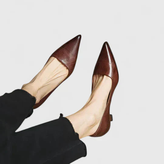 Women's Classic Pointed-Toe Low Heel Pumps